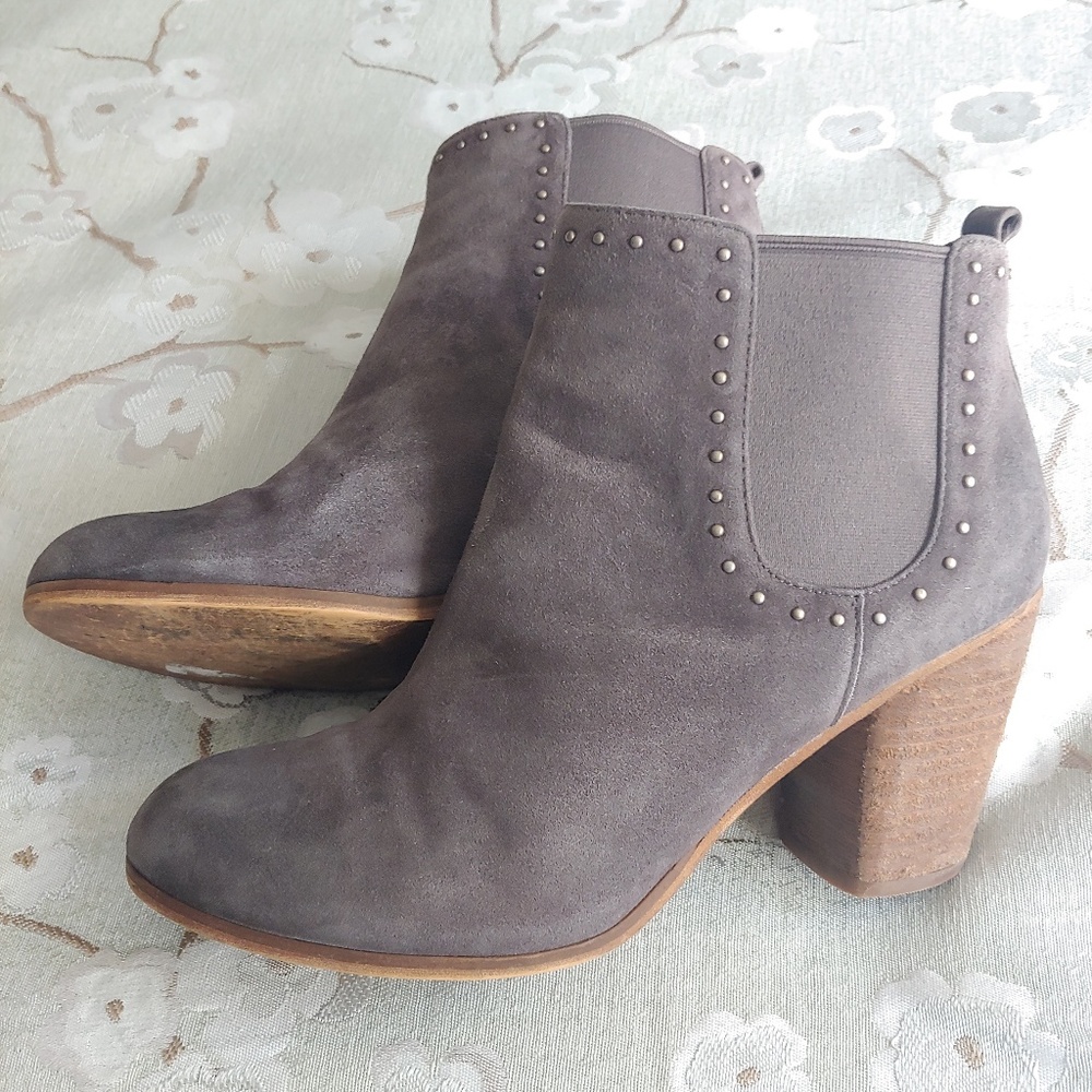 Gray Suede ankle boots